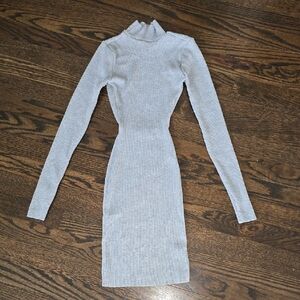 MyOutfitOnline Chic Long-Sleeve Gray Dress